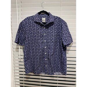Johnnie-O Koi Fish Shirt‎ Sleeve Button Up Shirt - Size L